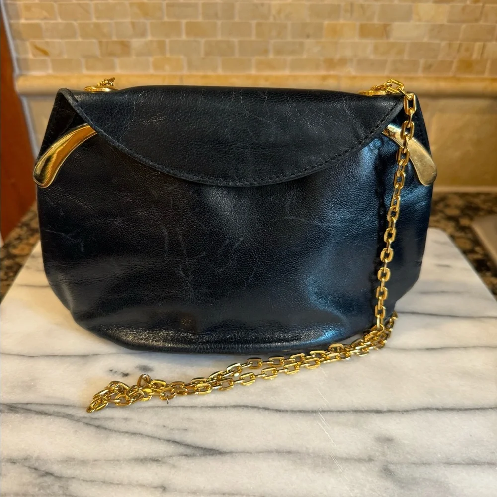 Rodo black leather shoulder bag - Picture 1 of 14